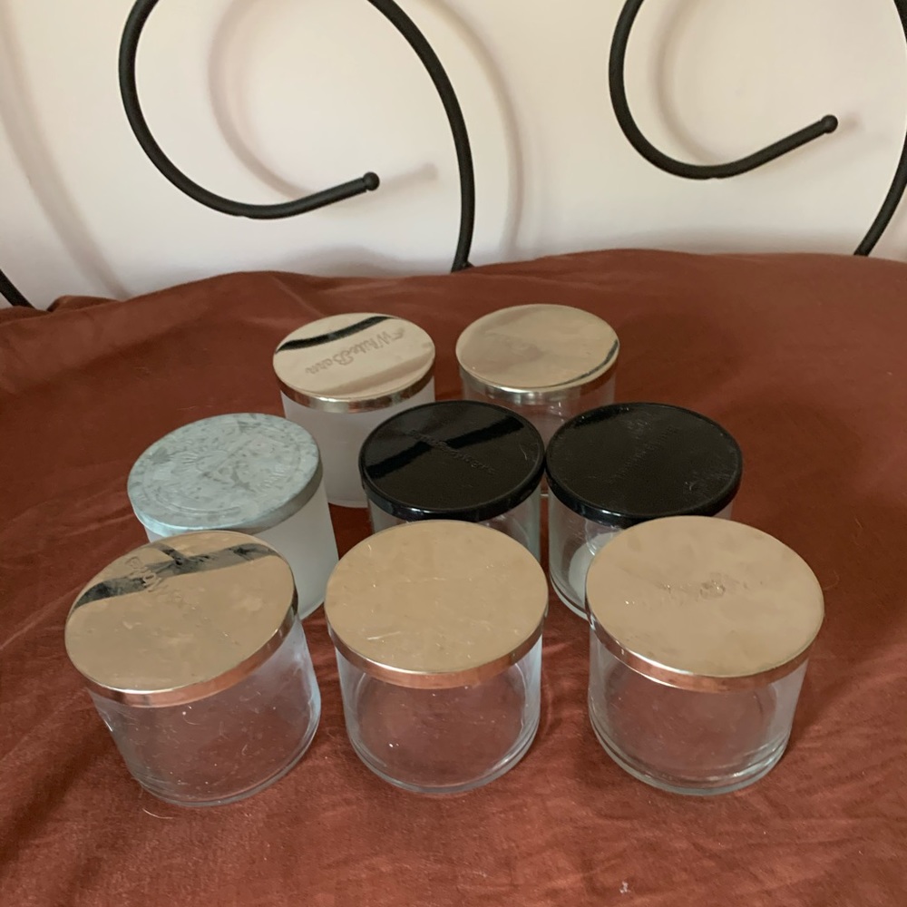 (8) B&BW Empty Candle Jars